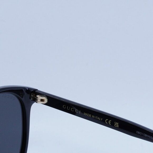NEW GUCCI GG0024S 001 BLACK/GREY SUNGLASSES - Picture 5 of 9